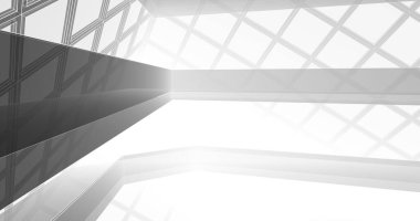 Mimari sanat konseptinde soyut çizgiler, minimum geometrik şekiller. 