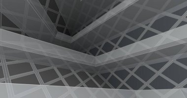 Mimari sanat konseptinde soyut çizgiler, minimum geometrik şekiller. 