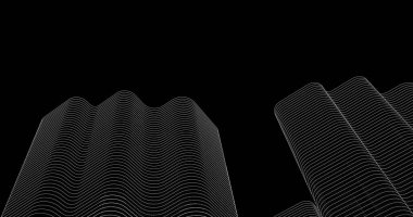 Mimari sanat konseptinde soyut çizgiler, minimum geometrik şekiller. 