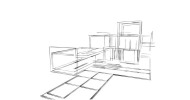 soyut mimari duvar kağıdı, dijital arkaplan