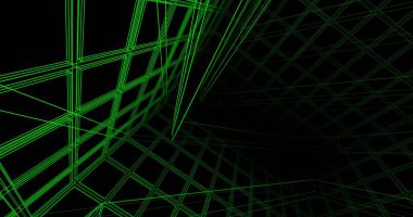 Mimari sanat konseptinde soyut çizgiler, minimum geometrik şekiller. 