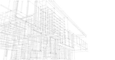 İnşaat planının 3B mimari tasarımı