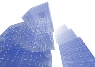 Mimari sanat konseptinde soyut çizgiler, minimum geometrik şekiller. 