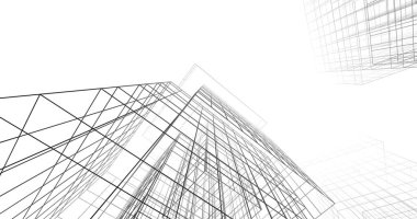 soyut mimari duvar kağıdı tasarımı, dijital konsept arkaplan