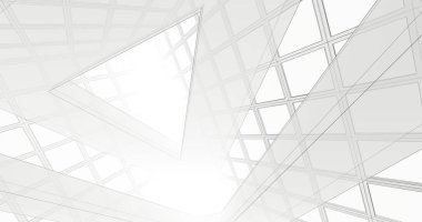 Mimari sanat konseptinde soyut çizgiler, minimum geometrik şekiller. 