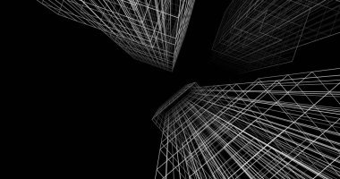 soyut mimari duvar kağıdı tasarımı, dijital konsept arkaplan