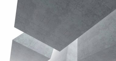 Mimari sanat konseptinde soyut çizgiler, minimum geometrik şekiller. 