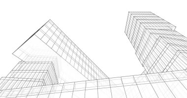 soyut mimari duvar kağıdı tasarımı, dijital konsept arkaplan
