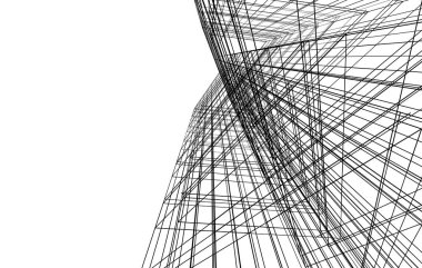 soyut mimari duvar kağıdı tasarımı, dijital konsept arkaplan