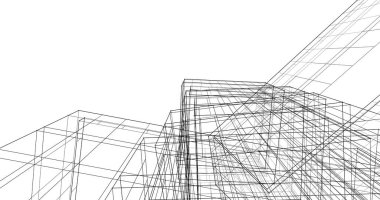 soyut mimari duvar kağıdı tasarımı, dijital konsept arkaplan