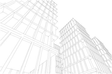 soyut mimari duvar kağıdı tasarımı, dijital konsept arkaplan