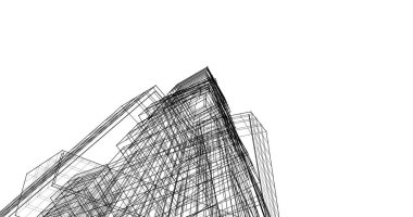 soyut mimari duvar kağıdı tasarımı, dijital konsept arkaplan