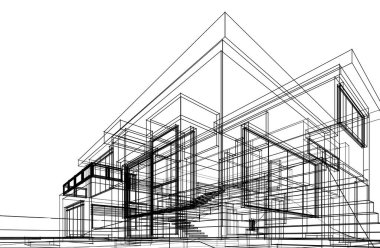 soyut mimari duvar kağıdı tasarımı, dijital konsept arkaplan