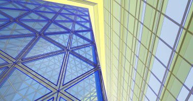 soyut mimari duvar kağıdı tasarımı, dijital konsept arkaplan