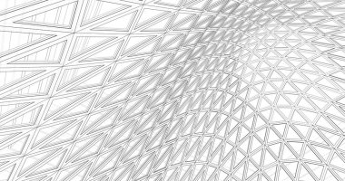 Mimari sanat konseptinde soyut çizgiler, minimum geometrik şekiller. 