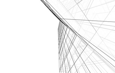 soyut mimari duvar kağıdı tasarımı, dijital konsept arkaplan