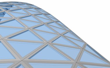 Mimari sanat konseptinde soyut çizgiler, minimum geometrik şekiller. 