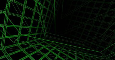 Mimari sanat konseptinde soyut çizgiler, minimum geometrik şekiller. 