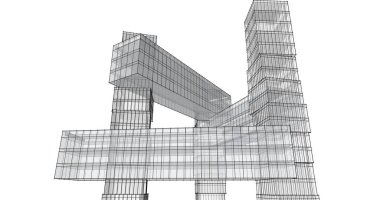 soyut mimari duvar kağıdı tasarımı, dijital konsept arkaplan