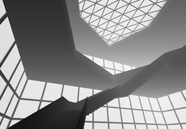 soyut mimari duvar kağıdı tasarımı, dijital konsept arkaplan