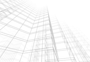 soyut mimari duvar kağıdı tasarımı, dijital konsept arkaplan