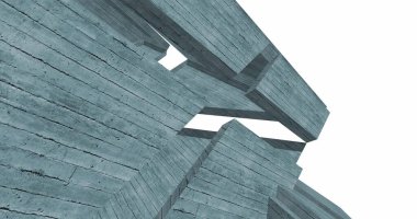 Mimari sanat konseptinde soyut çizgiler, minimum geometrik şekiller. 