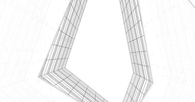 soyut mimari duvar kağıdı tasarımı, dijital konsept arkaplan