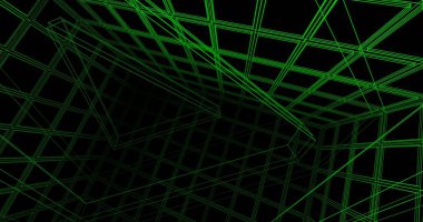 Mimari sanat konseptinde soyut çizgiler, minimum geometrik şekiller. 