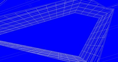Mimari sanat konseptinde soyut çizgiler, minimum geometrik şekiller. 