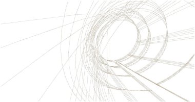 Mimari sanat konseptinde soyut çizgiler, minimum geometrik şekiller. 