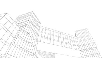 soyut mimari duvar kağıdı tasarımı, dijital konsept arkaplan