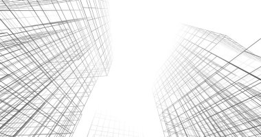 soyut mimari duvar kağıdı tasarımı, dijital konsept arkaplan