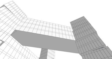 soyut mimari duvar kağıdı tasarımı, dijital konsept arkaplan