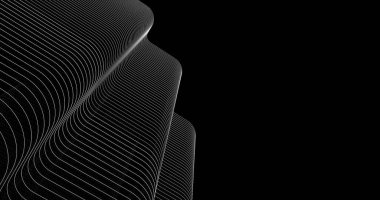 Mimari sanat konseptinde soyut çizgiler, minimum geometrik şekiller. 