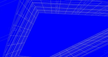 Mimari sanat konseptinde soyut çizgiler, minimum geometrik şekiller. 