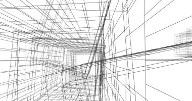 soyut mimari duvar kağıdı tasarımı, dijital konsept arkaplan