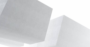 Mimari sanat konseptinde soyut çizgiler, minimum geometrik şekiller. 