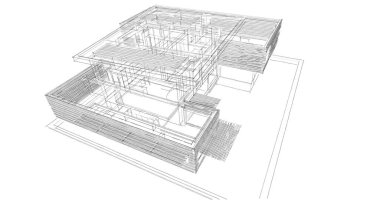 soyut mimari duvar kağıdı tasarımı, dijital konsept arkaplan
