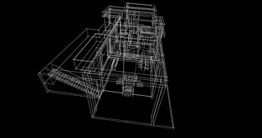 çizgili mimari duvar kağıdı, dijital arkaplan