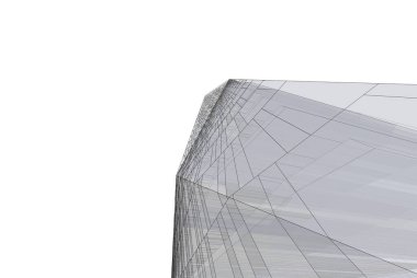 Mimari sanat konseptinde soyut çizgiler, minimum geometrik şekiller. 