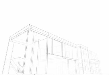 soyut mimari duvar kağıdı tasarımı, dijital konsept arkaplan