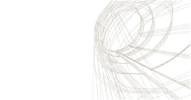 Mimari sanat konseptinde soyut çizgiler, minimum geometrik şekiller. 