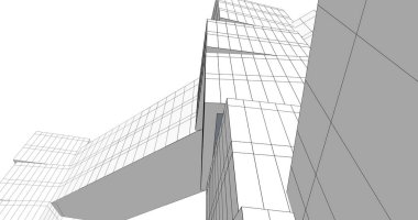 soyut mimari duvar kağıdı tasarımı, dijital konsept arkaplan