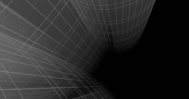 Mimari sanat konseptinde soyut çizgiler, minimum geometrik şekiller. 