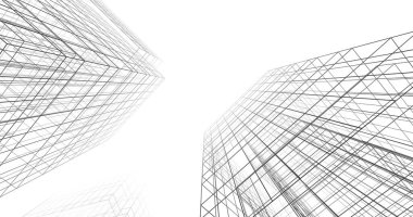 soyut mimari duvar kağıdı tasarımı, dijital konsept arkaplan