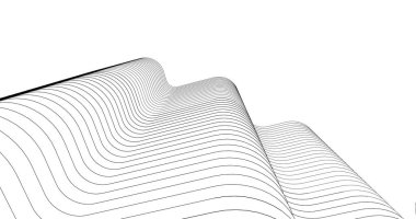 Mimari sanat konseptinde soyut çizgiler, minimum geometrik şekiller. 