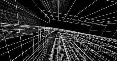 soyut mimari duvar kağıdı tasarımı, dijital konsept arkaplan