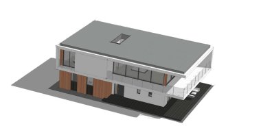 İnşaat planının 3B mimari tasarımı