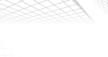 Mimari sanat konseptinde soyut çizgiler, minimum geometrik şekiller. 