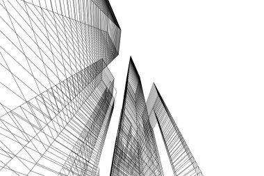 soyut mimari duvar kağıdı tasarımı, dijital konsept arkaplan